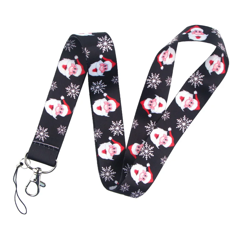 

LX62 Christmas Lanyard Keychain Rope Mobile Phone Neckband Lanyard Key ID Card USB Badge Clip DIY Lasso Lanyard