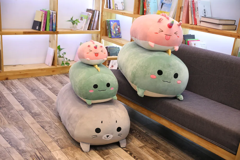 Мягкими Животные игрушка мягкая жирных Косплей Shiba «Лисья Секретная служба»(Inu единорог, Динозавр Печать Дети взрослых Ночная подушка для ног и Plushie 3 размера