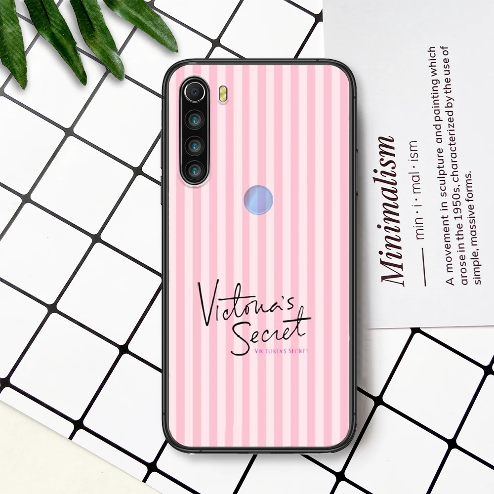 

Victoria Pinks VS Brand Phone Case For Xiaomi Redmi Note 7 8 8T 9 9S 4X 7 7A 9A K30 Pro Ultra black Hoesjes Fashion Coque