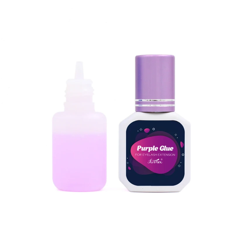 Цветной клей для наращивания ресниц 10 мл низкий запах 1 секунда Быстросохнущий