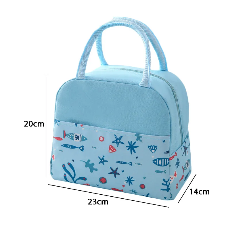 

Portable Lunch Bag New Thermal Insulated Lunch Box Tote Cooler Handbag Bento Pouch Dinner Container School Food Storage Bags