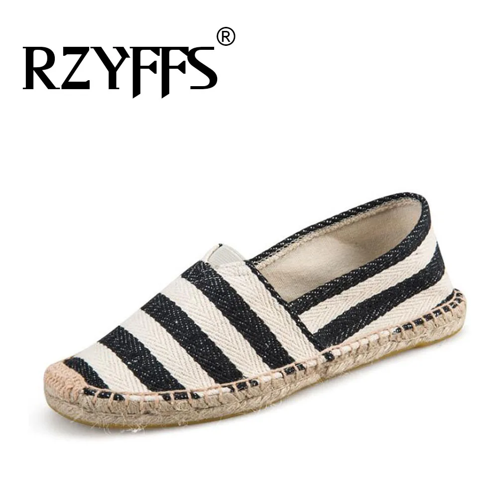 Летние мужские пеньковые стельки обувь в рыбацком стиле граффити полосатые