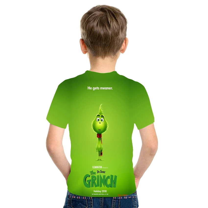 

New 3D animation design printed boys and girls short sleeves round collar T-shirt, fashionable and cool, lively and lovely