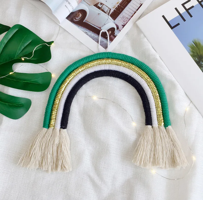 INS скандинавский 4 ручной вязки Радуга Новорожденный ребенок в кроватке декор для