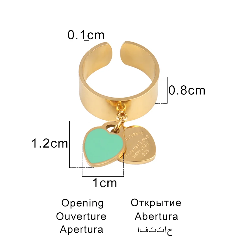 

Fashion Stainless Steel Rings Love Heart Rings Open Rings For Women Heart Charm Rings Love Rings Geometry Ring Rings Jewelry