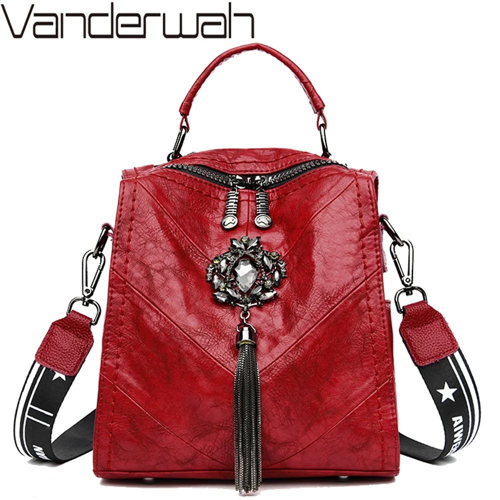 Рюкзак для девочек подростков школьная сумка с шипами и кисточками женский