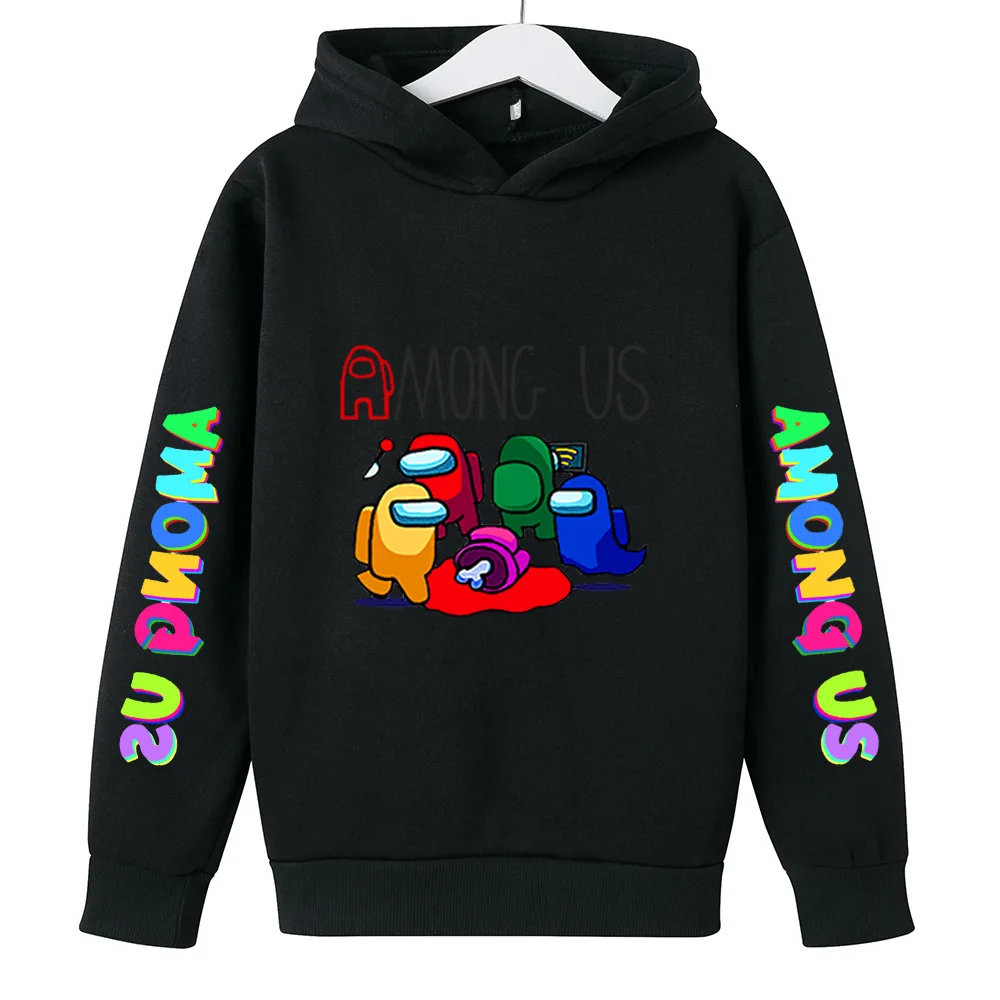 

Spring and Autumn Game About Us Hoodie Boy Girl Baby Pullover Pure Cotton 100% Sweatshirt Casual Cartoon Hooded Suddera Streetwe