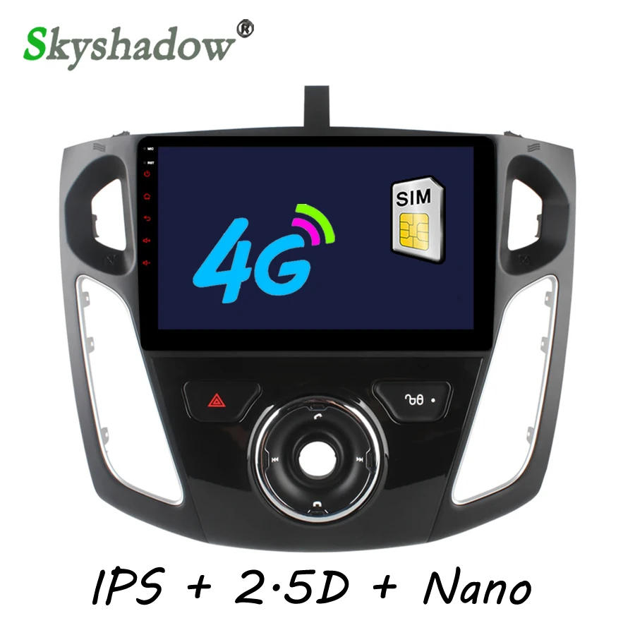 C500 + 2 Гб ОЗУ 4G SIM LTE телефон GPS карта DVR камера TPMS OBD2 Bluetooth радио Wifi для Ford Focus 2012