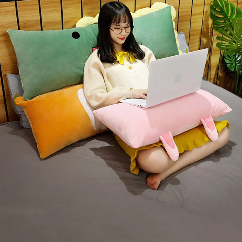 Милая плюшевая подушка кошка кролик динозавр кукла мягкая наполненная в форме