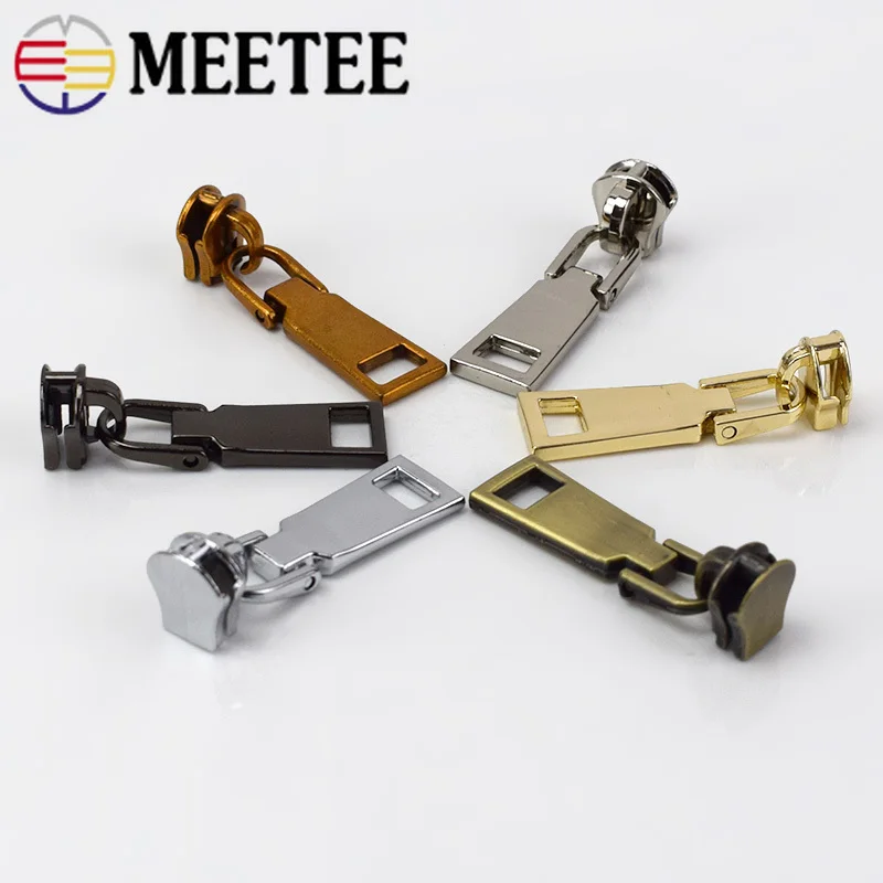 Meetee 25 шт. Модные 5# металлические ползунки для молнии куртки одежда молния голова тянет молния Ремонтный комплект DIY сумка Швейные аксессуары