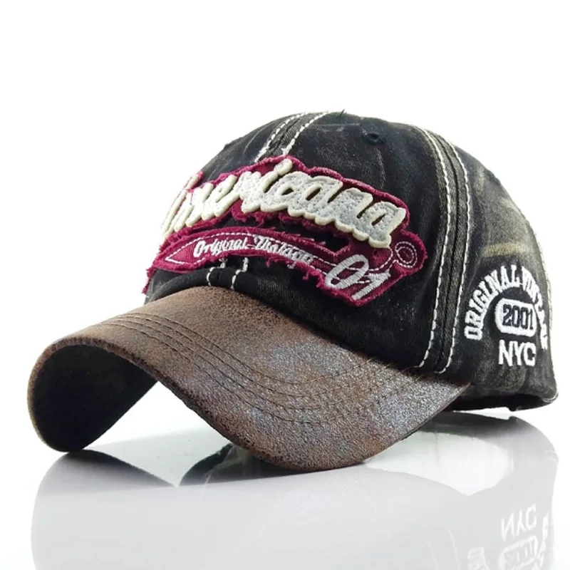 Хлопковая бейсболка мужская и женская винтажная облегающая в стиле хип хоп с