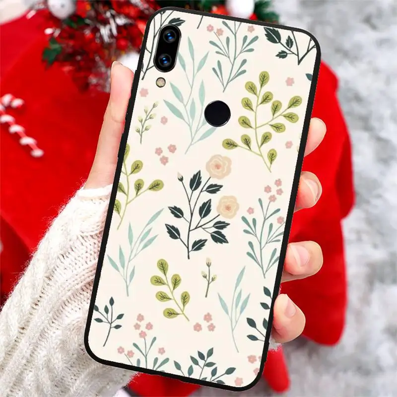 

Dried flowers retro painting funda coque cover Phone Case For Xiaomi Redmi Note 4 4x 5 6 7 8 pro S2 PLUS 6A PRO