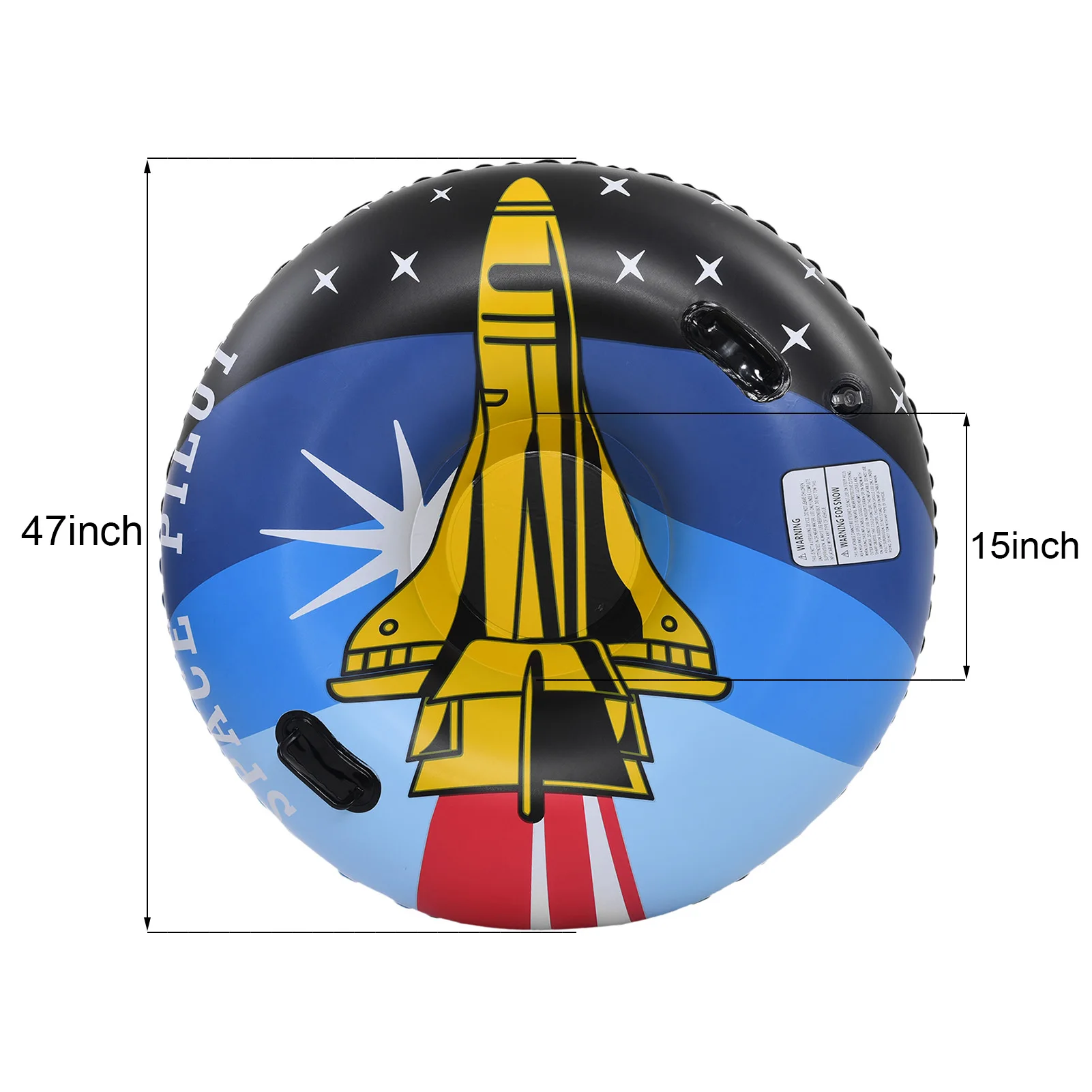 

47 Inch Large Snow Tube Inflatable Snow Sled With 2 Handles Thick Skiing Board Adults Children Ski Circle For Skiing Equipments