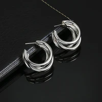 korean style circle earrings for women female twist shaped earrings cold wind earrings fashion trend gifts