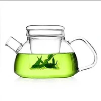 glass teapot stovetop safe 600ml clear teapots with removable filter spout teapot tea kettle for loose leaf and blooming tea