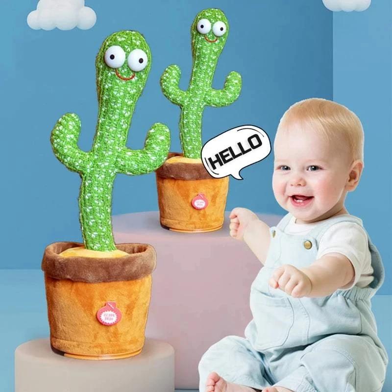 

Electronic Shake Plush Dancing Cactus Toy Dance With Light Repeat Your words Bluetooth Speaker Child Education Toy Home Decor