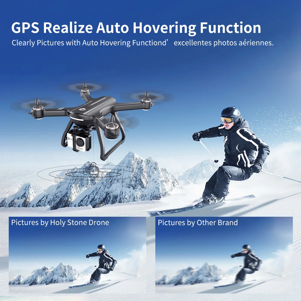Holy Stone HS700 gps Дрон 5G 1080P камера 1000 метров бесщеточный Дрон профессиональный мотор wifi FPV gps селфи Квадрокоптер