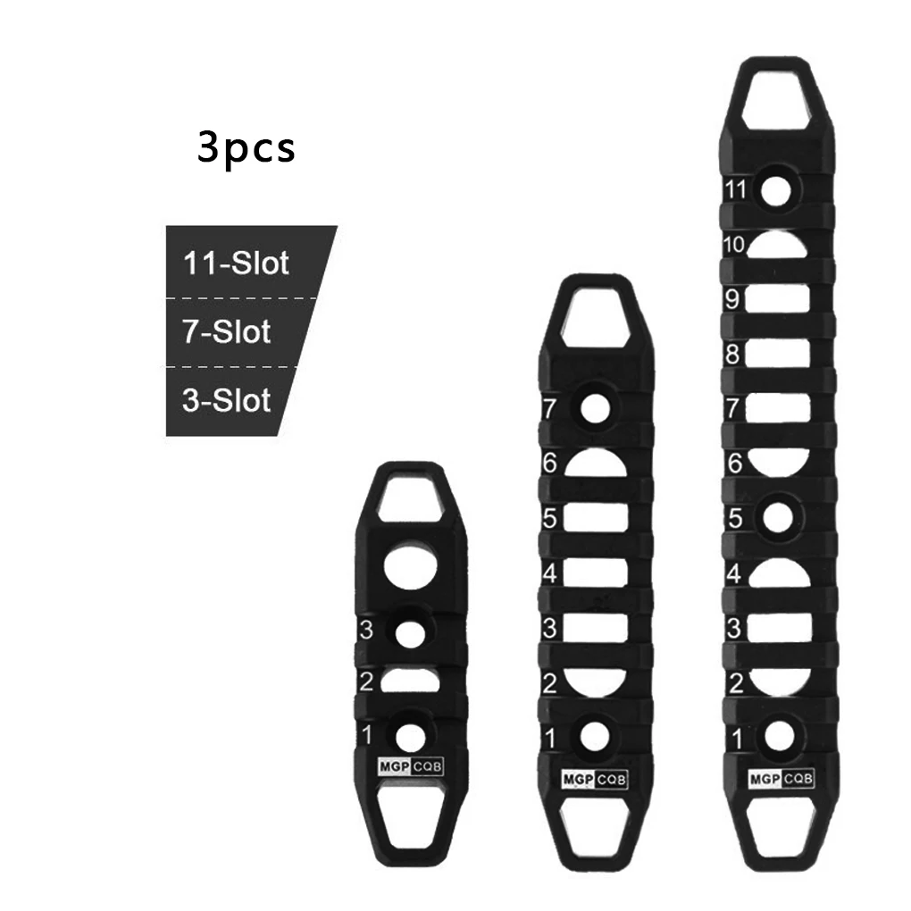 

MGPCQB 3-7-11-Slots For Keymod/M LOK Rail Base Segment Handguard Section Aluminum Weaver for Hunting Gun Airsoft