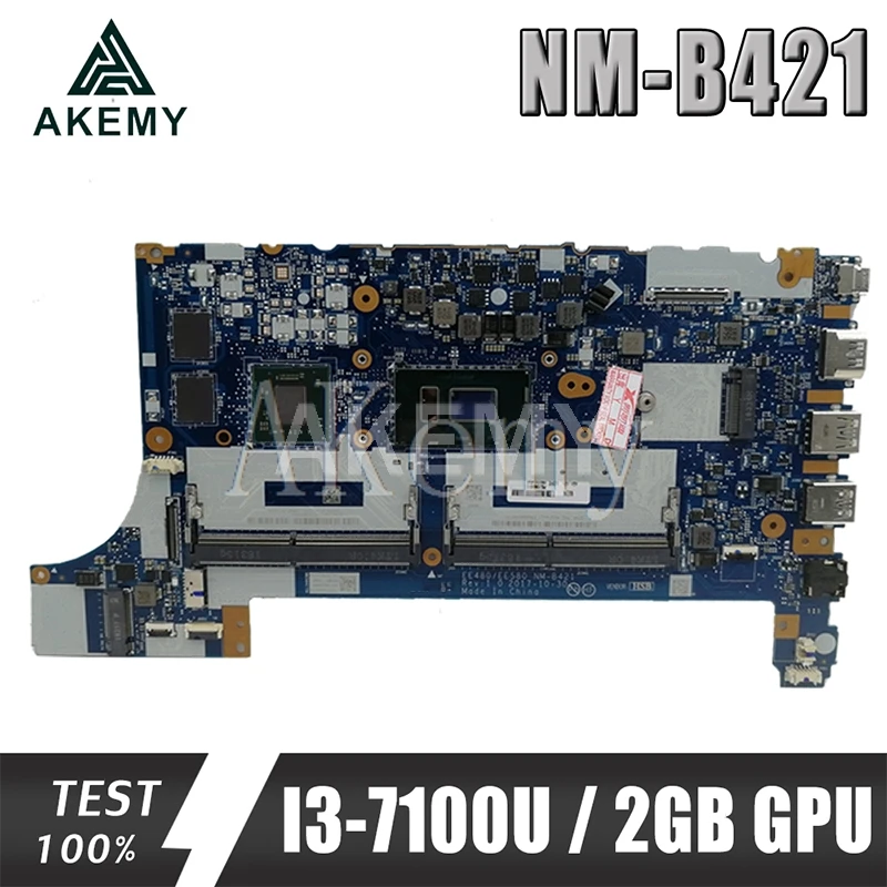 

Akemy NM-B421 Laptop motherboard for ThinkPad E480 E580 01LW922 original mainboard 100% fully tested With I3-7100 2GB