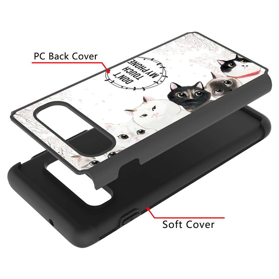 Прочный армированный чехол для coque LG Aristo 2 Plus PC + Кремниевая искусственная кожа Stylo