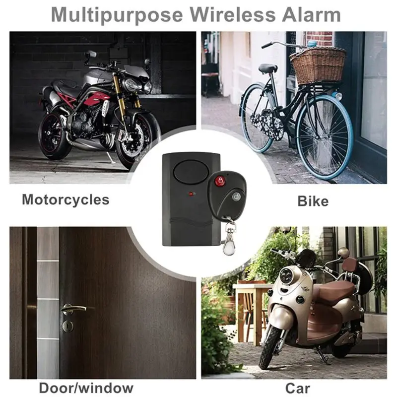 

120dB 9V Motorcycle Wireless Bluetooth Remote Door Motor Moto Scooter Anti-Theft