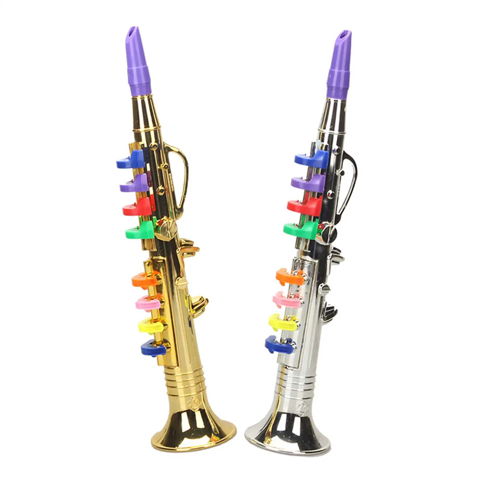 

8 colored keys Toy Clarinet Musical Wind Instruments Clarinet for Kids Toddlers ABS Metallic Clarinet kids musical instruments
