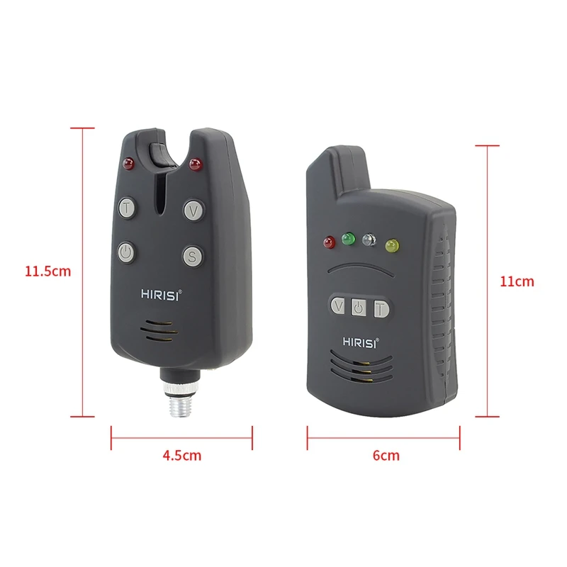 

Hirisi Electronic Fishing Alarm 1+2 Set Wireless Bite Alarm for European Carp Fishing Gear Kit