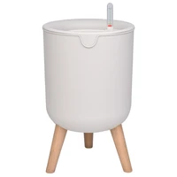 nordic style indoor imitated wooden bracket flower pot automatic self watering planter vase with water level indicator