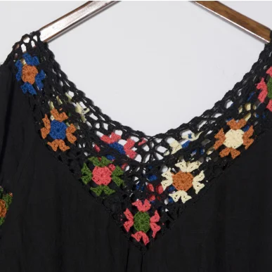 Женское богемное платье с вырезами вязанные крючком цветы бикини блузка 2020