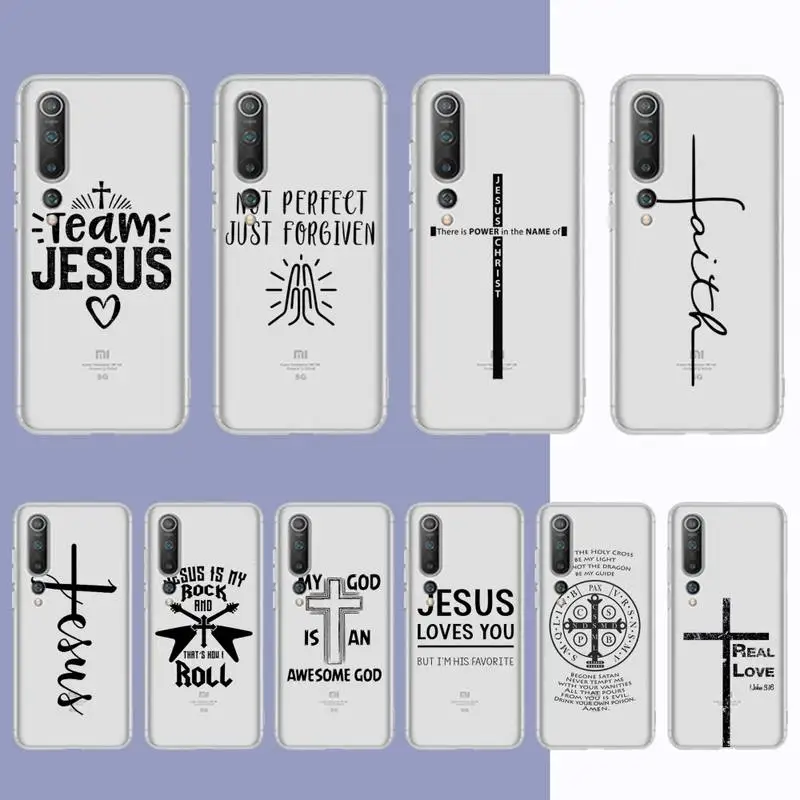 

Faith Christian Religious Jesus Phone Case For Redmi Note 5 7 8 9 10 A K20 pro max lite for Xiaomi 10pro 10T
