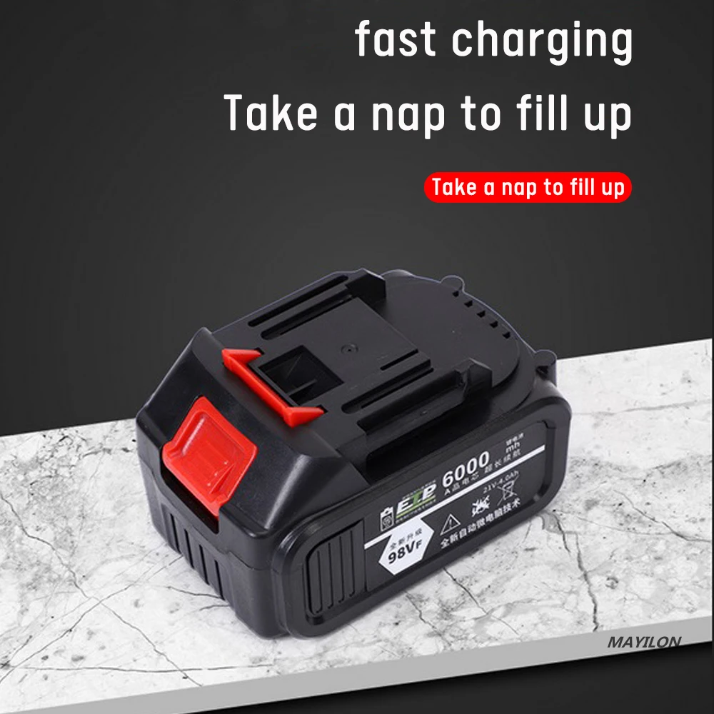 

1280W 8 Inch 21V Mini Electric Chain Saw with 2PC Battery Woodworking Pruning One-handed Garden Tool Rechargeable EU AU Plug