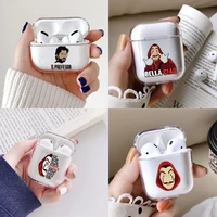 la casa de papel bella ciao earphone case for apple iphone charging box for airpods pro hard clear cover protective accessories