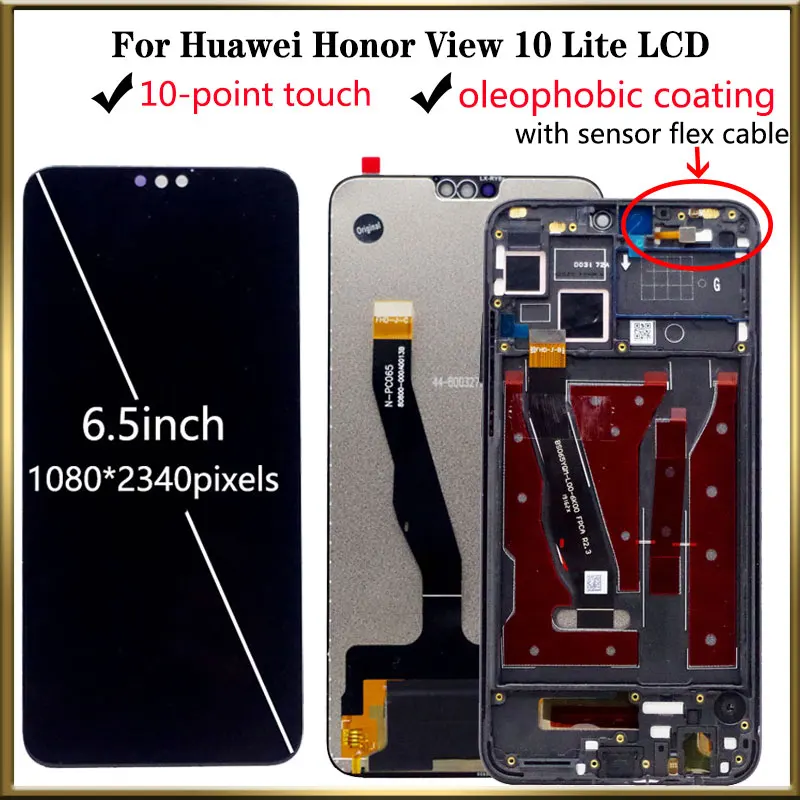 6 5 ''для Huawei Honor View 10 Lite ЖК дисплей сенсорный экран дигитайзер сборка Дисплей