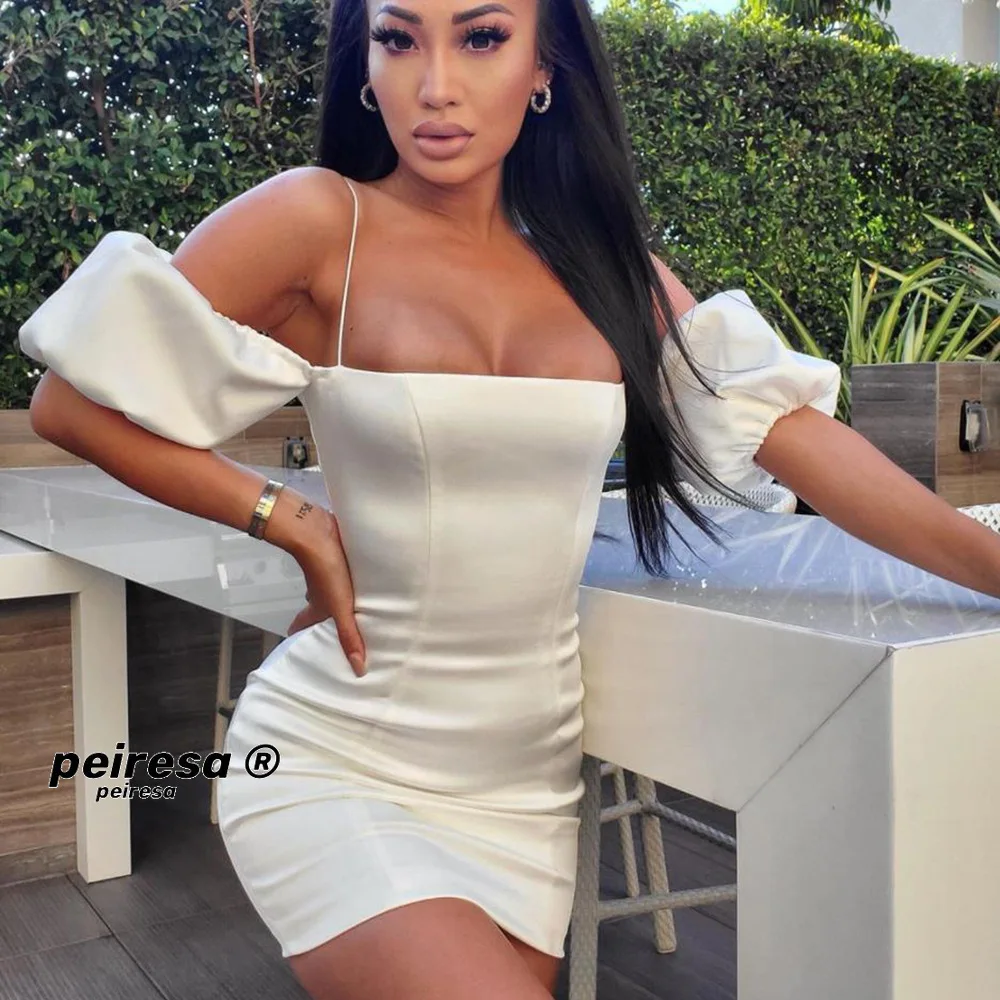 

Peiresa-mini Dress Sexy Halter Solid Color Satin Dress Folds Simplee Dress Bandage Suspender Dresses for Women 2021 Party Dress
