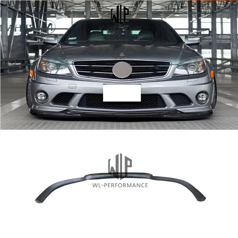 W204 Высококачественная передняя губа из углеродного волокна автомобильный