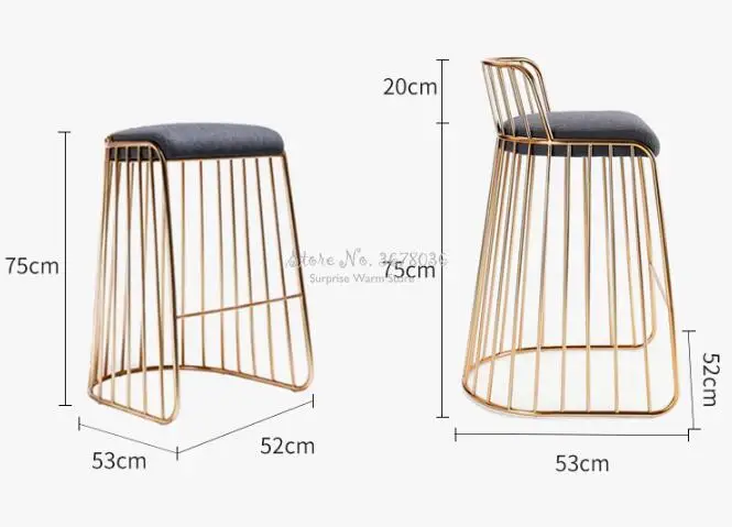 Индивидуальный Ins простой железный обеденный стул легкие Роскошные