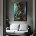 Плакаты и принты буддийской мифологии, настенные картины на холсте, статуя Будды и монах, картины для украшения гостиной