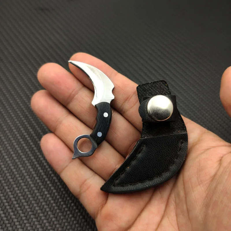 Брелок с деревянной ручкой из нержавеющей стали острый нож миниатюрный