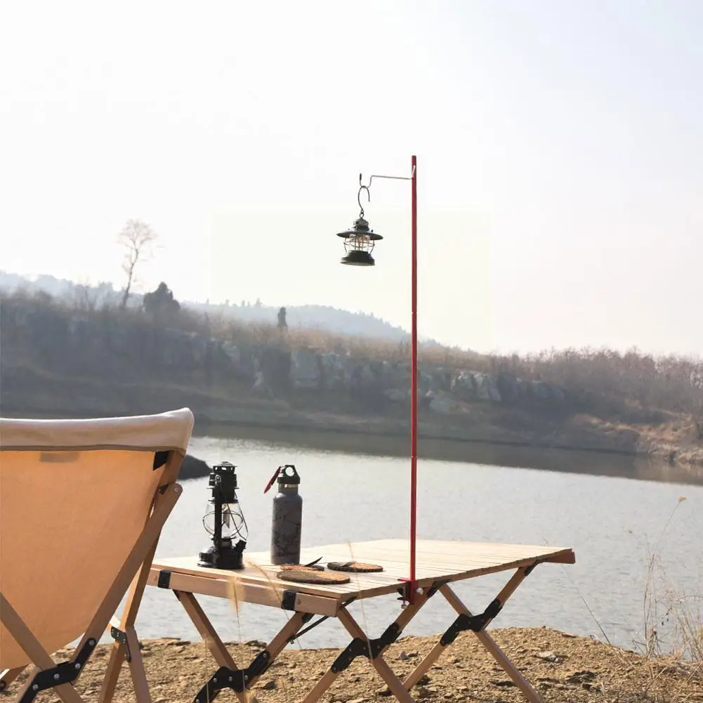 

Aluminum Alloy Foldable Lamp Post Pole Outdoor Camping Fishing Hiking Hanging Portable L Fixing X3n2 Holder Stand Accessory H4y7