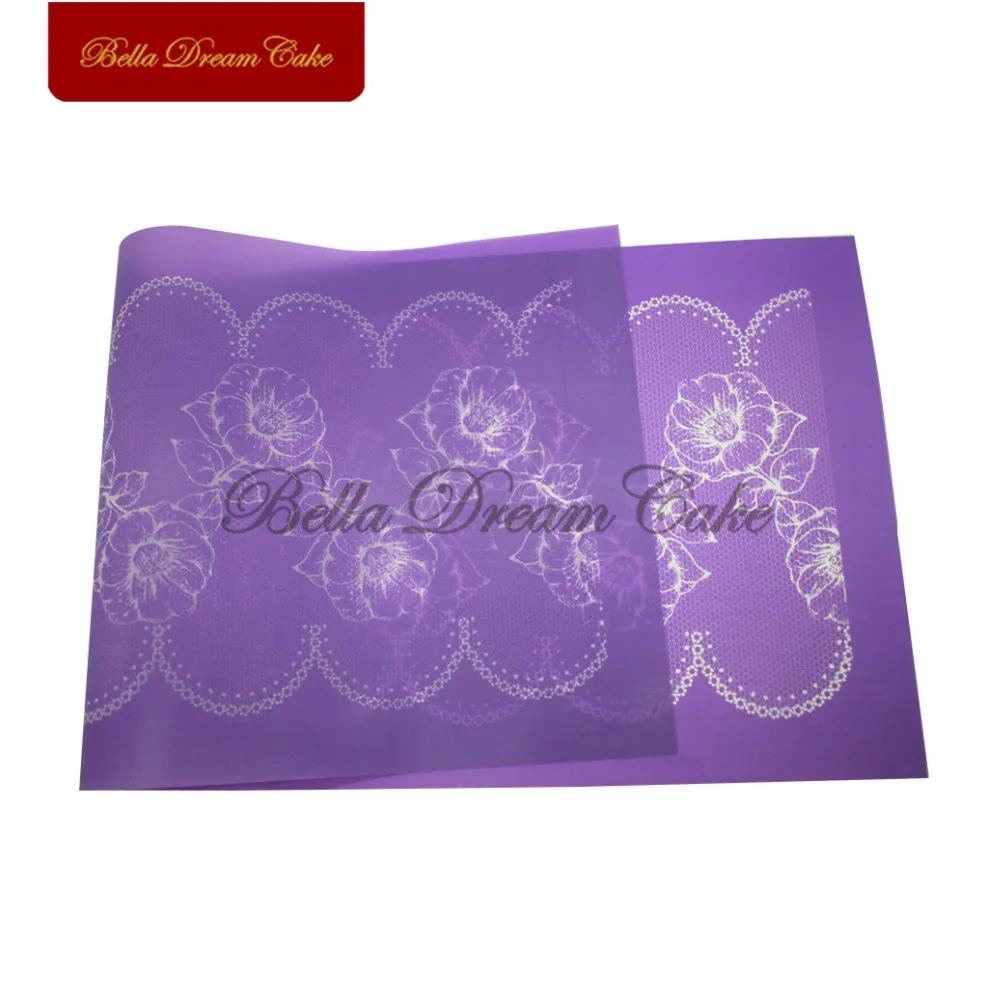 Ретро Цветочный кружевной рисунок фотообои для торта форма тканевый трафарет