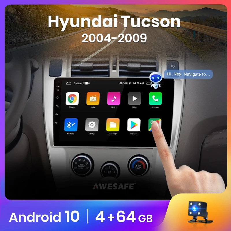 Автомагнитола AWESAFE PX9 для Hyundai Tucson мультимедийная стерео система на Android 10 с GPS