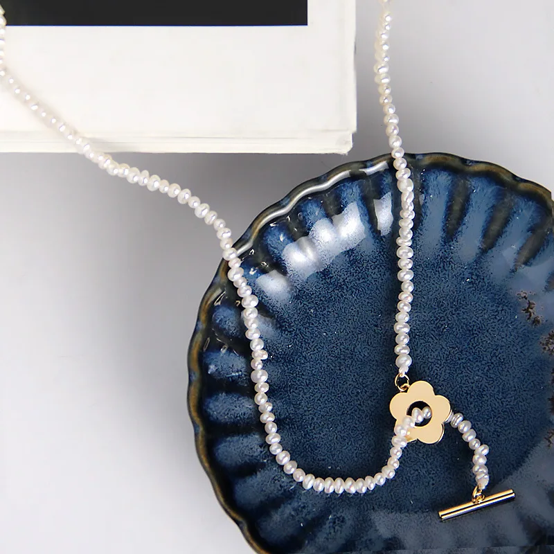 Leouerry 925 из натурального жемчуга и стерлингового серебра ожерелье колье ручной