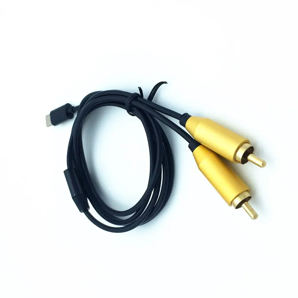 Аудиокабель с разъемом USB Type C на 2 RCA КАБЕЛЬ 2rca Jack типа для iPhone Sumsung Xiaomi колонок