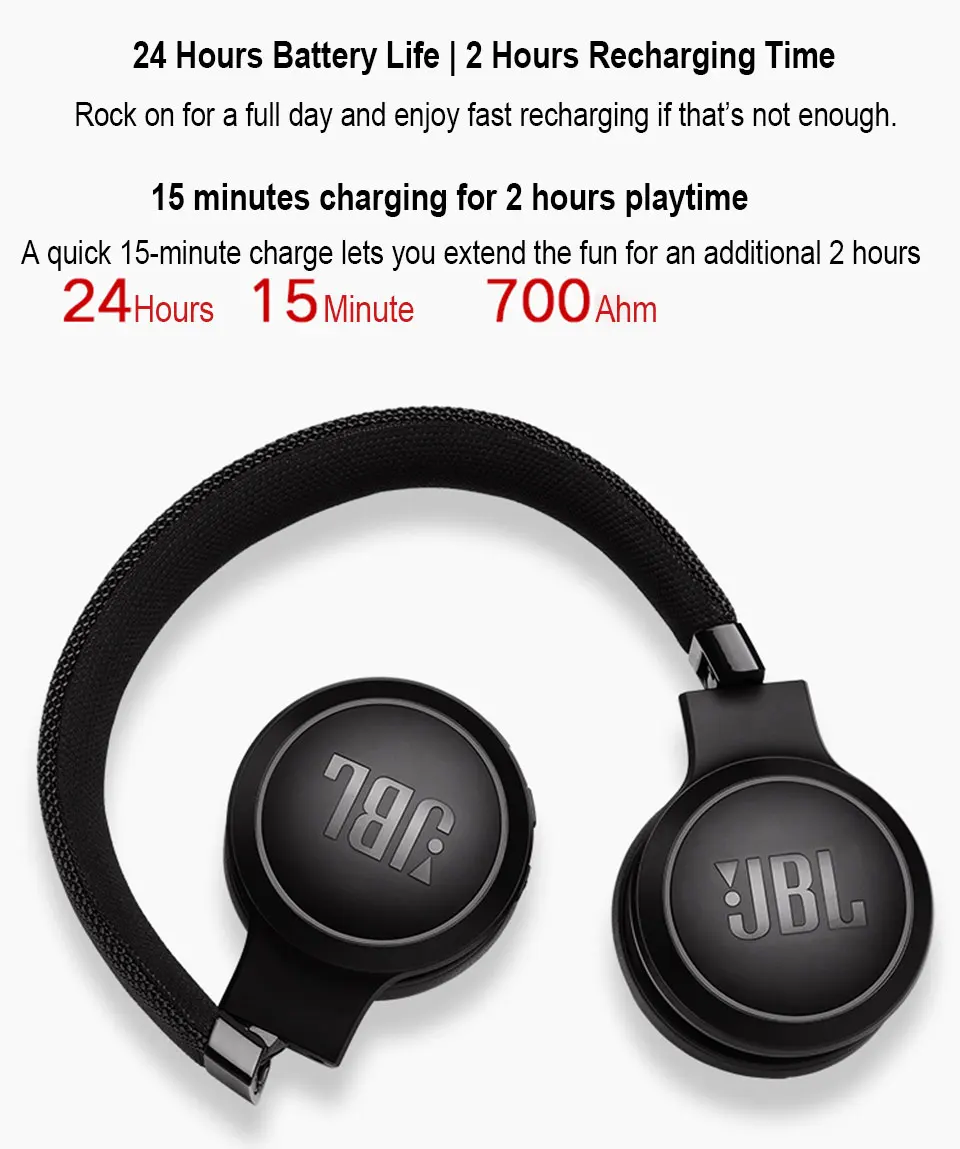 JBL Live 400BT Беспроводные Bluetooth умные наушники AI наушники голосовой помощник Спортивная гарнитура с микрофоном Многоточечное соединение