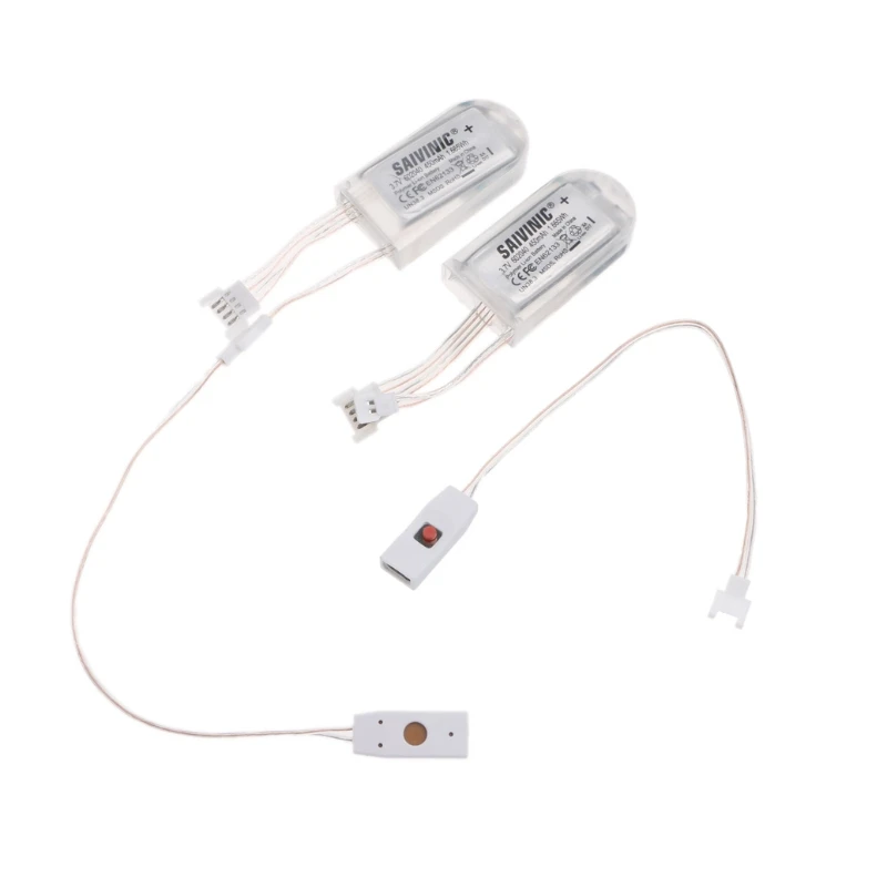 1 пара водонепроницаемая светодиодсветильник лента для обуви с USB 0.65mx2 RGB SMD3528