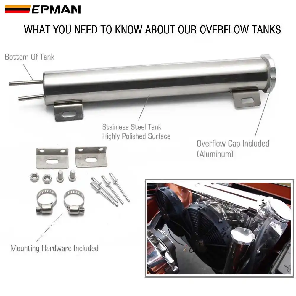 Переливной радиатор из полированной нержавеющей стали EPMAN емкость для бутылки 2x13