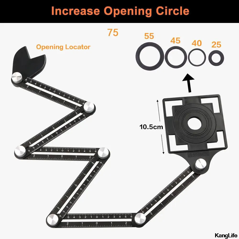 Локатор отверстий для керамической плитки универсальная Линейка в шесть раз с