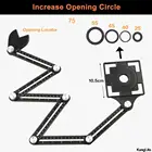 Локатор отверстий для керамической плитки, универсальная Линейка в шесть раз, с позицией перфорации, высокоточный инструмент для шаблона