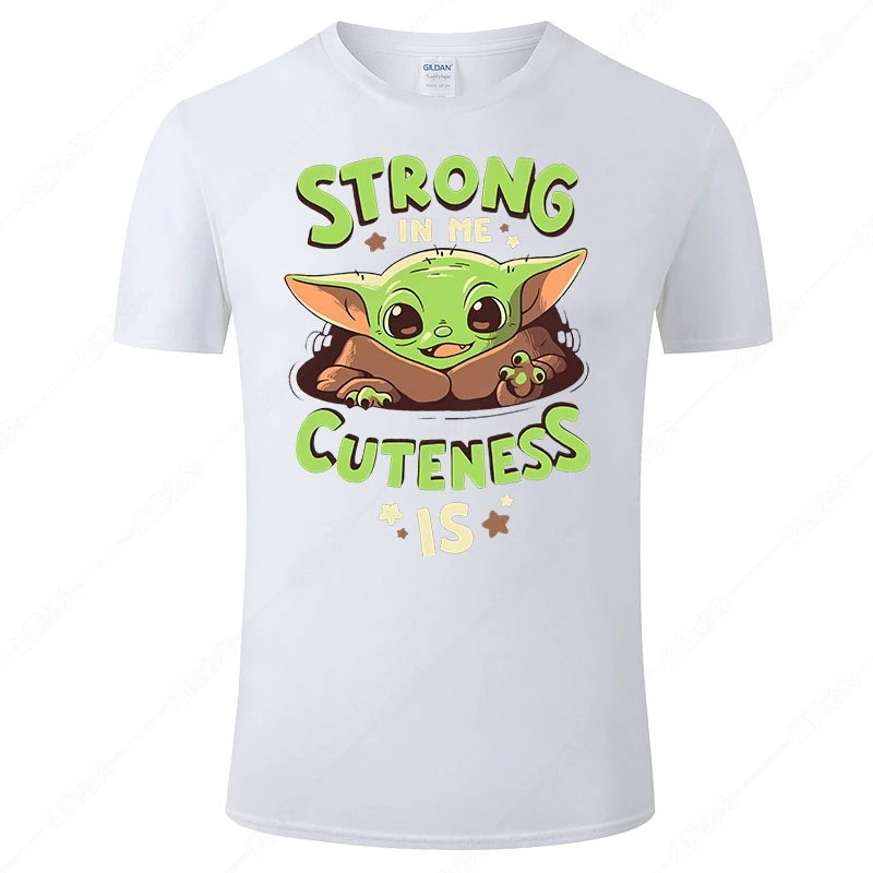 Новинка 2021 летняя хлопковая детская футболка Yoda для мужчин и женщин Повседневная