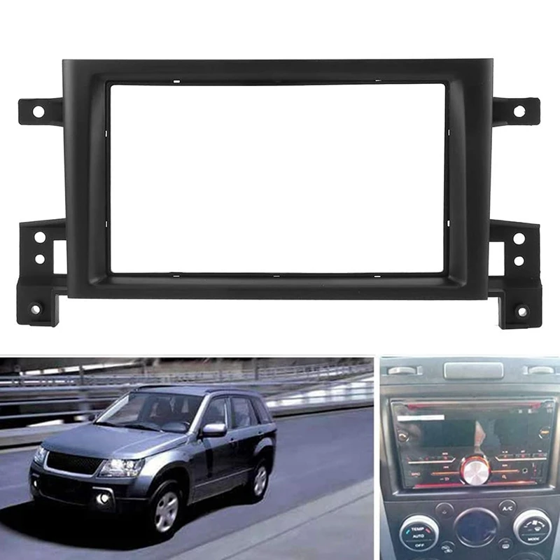 2 Din автомобильный DVD стерео радио Fascia приборная панель рамка отделка двойной
